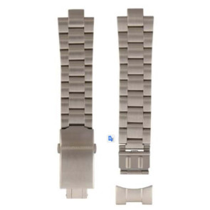 Watch strap Hamilton H695776100 / Khaki Navy Steel 21mm