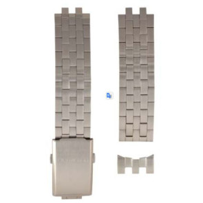 Watch strap Hamilton H695776102 / Khaki Navy Steel 21mm
