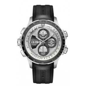 Watch strap Hamilton H0017772635101 / H600777107 Rubber Black 22mm