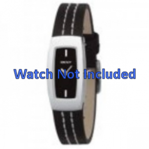 Watch strap DKNY NY3296 Leather Black 15mm
