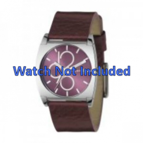 Watch strap DKNY NY3426 Leather Bordeaux 24mm
