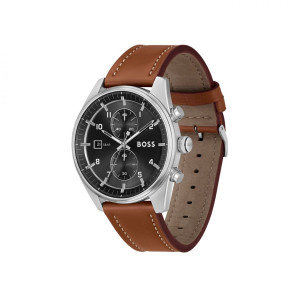 Watch strap Hugo Boss HB1514161 Leather/Plastic Brown