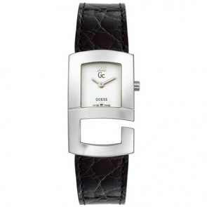 Guess watch strap I20018L1 / 20018L1 Leather Black + black stitching
