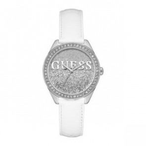 Guess watch strap I45000G1 / 45000G1 Leather White 18mm + white stitching