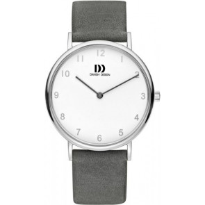 Watch strap Danish Design IV14Q1173 Leather Grey 18mm