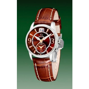 Watch strap Jaguar J624-6 Leather Brown 17mm