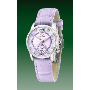 Watch strap Jaguar J624-B Leather Purple 17mm