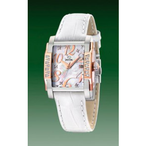 Watch strap Jaguar J648-3 Leather White