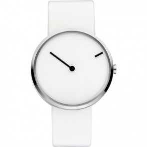 Watch strap Jacob Jensen 253 Leather White 18mm
