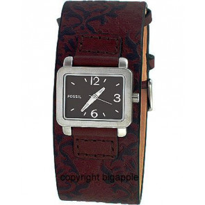 Watch strap Fossil JR1008 Leather Brown 16mm