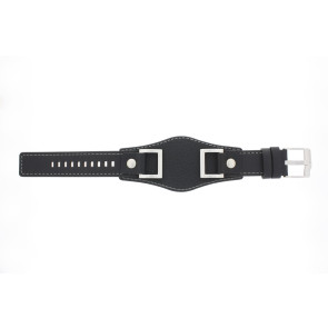 Fossil watch strap JR1156 Leather Black 24mm + default stitching