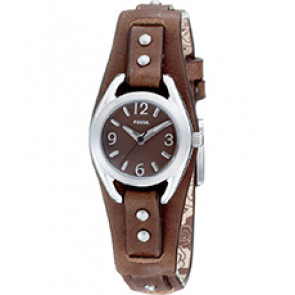 Watch strap Fossil JR1243 Leather Brown 8mm
