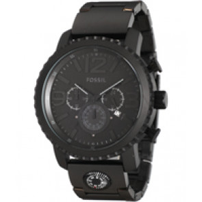 Watch strap Fossil JR1303 Stainless steel Black 24mm