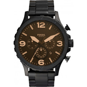 Watch strap Fossil jr1356 Steel Black 24mm