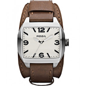 Watch strap Fossil JR1387 Leather Brown 22mm
