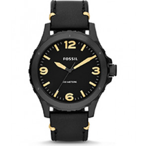 Watch strap Fossil JR1447 Leather Black 22mm