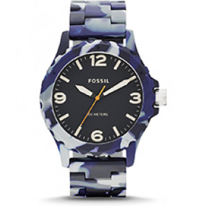 Watch strap Fossil JR1463 Plastic Blue 22mm