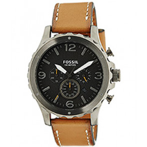 Watch strap Fossil JR1467 Leather Brown 22mm