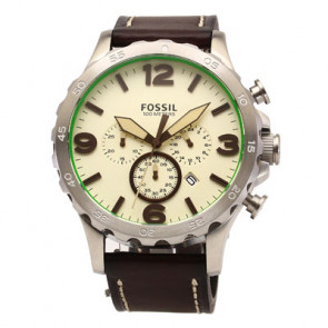 Watch strap Fossil JR1496 Leather Brown 24mm