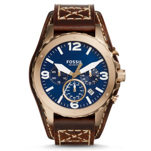 Watch strap Fossil JR1505 Leather Brown 22mm