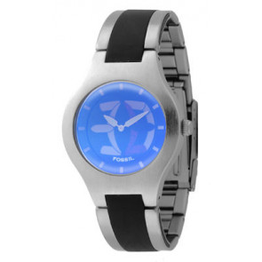 Watch strap Fossil JR7969 Steel/Silicone Steel