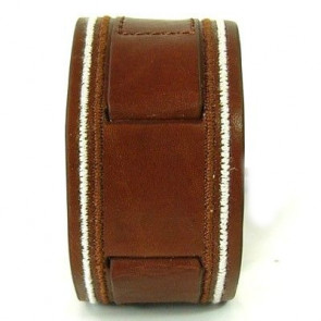 Fossil watch strap JR8567 Leather Brown + brown stitching