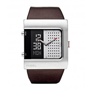 Watch strap Fossil JR9387 Leather Brown 36mm