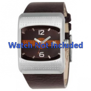 Watch strap Fossil JR9389 Leather Brown 16mm