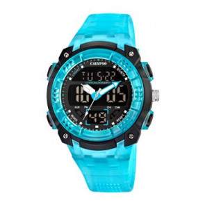 Watch strap Calypso K5601-2 Rubber Turquoise