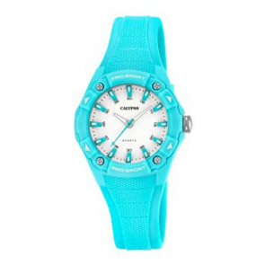 Watch strap Calypso K5675-2 Plastic Turquoise 16mm