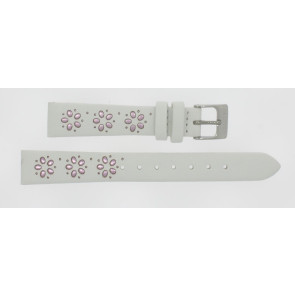 Watch strap Calypso k5712 /2 Leather White 14mm