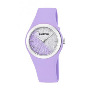 Watch strap Calypso K5754-2 Silicone Purple