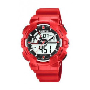 Watch strap Calypso K5771-2 Rubber Red