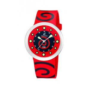 Watch strap Calypso K6051-5 Rubber Red