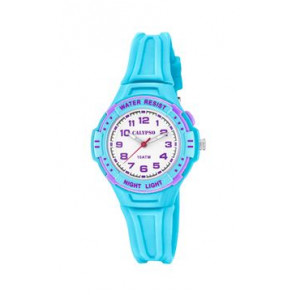 Watch strap Calypso K6070-2 Rubber Light blue