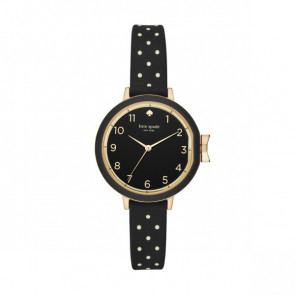 Watch strap Kate Spade New York KSW1355 Silicone Black 12mm