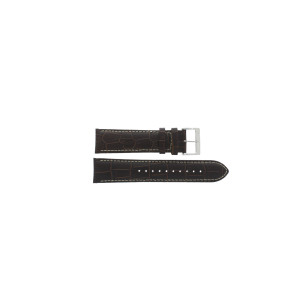 Seiko watch strap 8T67-00A0-SSB181P1 Croco leather Brown 20mm + white stitching