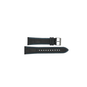 Watch strap Seiko 7T92-0NK0 / SNDD71PC / L08C011N0 Leather Black 22mm