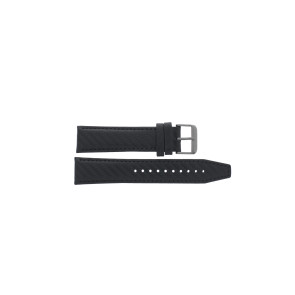 Watch strap Seiko V175-0DM0 / SSC499P1 / L0G9011N0 Leather Black 22mm