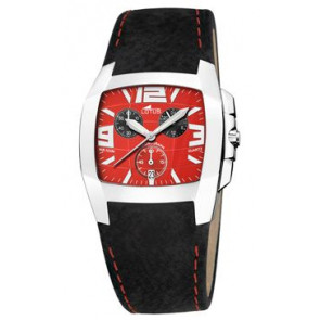 Watch strap Lotus 15321-A Leather Black