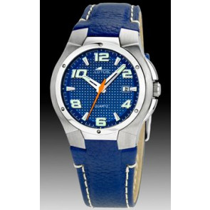 Watch strap Lotus 15382-2 Leather Blue 13mm