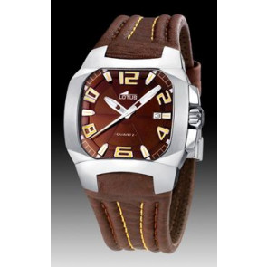 Watch strap Lotus 15507-5 / 15502-8 Leather Brown 18mm
