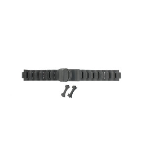 Watch strap Seiko 4R35-01N0 / SRPA73K1 / M0FP71BN0 Steel Black 21mm