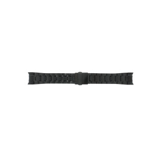 Watch strap Seiko 7T62-0KV0 (04B) / SNAE77P1 / M0ND111M0 Steel Black 21mm
