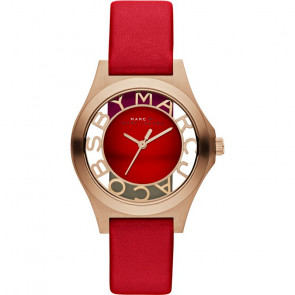 Watch strap Marc by Marc Jacobs MBM1338 Leather Red 16mm