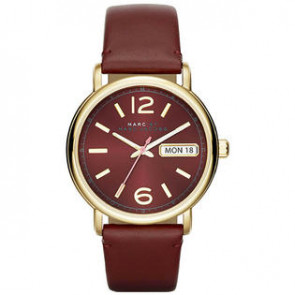 Watch strap Marc by Marc Jacobs MBM1386 Leather Red 18mm