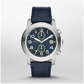 Watch strap Marc by Marc Jacobs MBM5084 Leather Blue 24mm