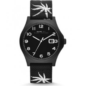 Watch strap Marc by Marc Jacobs MBM5088 Leather/Textiles Black 22mm
