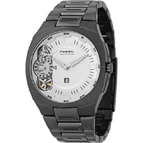 Watch strap Fossil ME1015 Stainless steel Black 22mm