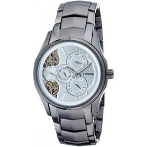 Watch strap Fossil ME1019 Stainless steel Anthracite grey 24mm